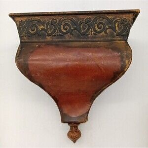 Vintage Rustic 12" Metal Wall Sconce Shelf